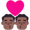 Kiss- Man- Man- Medium Skin Tone- Dark Skin Tone emoji on Microsoft